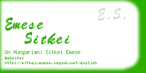 emese sitkei business card